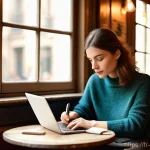 영화 제작사의 주요 업무 프로세스 - The Screenwriter's Parisian Inspiration**

"A young female screenwriter, mid-30s, with a thoughtful ...