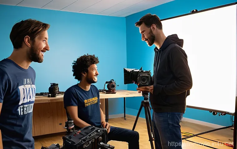 영화 이론과 실무의 차이 - **Prompt: "The Dream vs. Reality of Filmmaking"**
    A split image or a scene with clear juxtaposit...